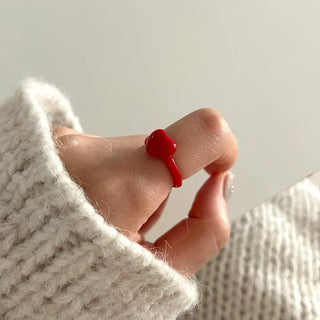 Cute heart-point Formica acrylic ring