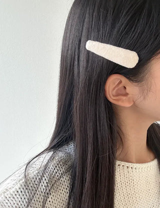 1+1 Set Corduroy Hair Pin Snap Pin Side Hair Pin