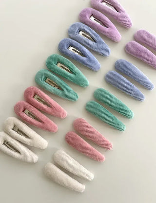 1+1 Set Corduroy Hair Pin Snap Pin Side Hair Pin