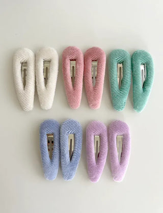 1+1 Set Corduroy Hair Pin Snap Pin Side Hair Pin