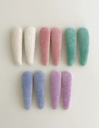 1+1 Set Corduroy Hair Pin Snap Pin Side Hair Pin