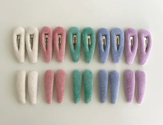 1+1 Set Corduroy Hair Pin Snap Pin Side Hair Pin