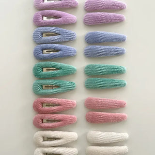 1+1 Set Corduroy Hair Pin Snap Pin Side Hair Pin