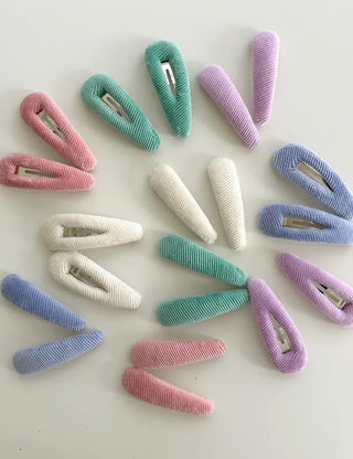 1+1 Set Corduroy Hair Pin Snap Pin Side Hair Pin