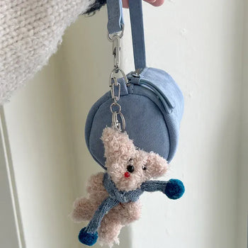 Scarf puppy doll keyring key holder bag charm key ring