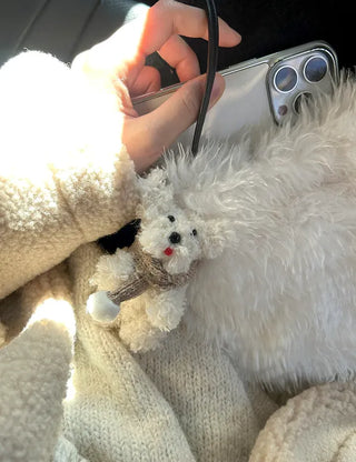 Scarf puppy doll keyring key holder bag charm key ring