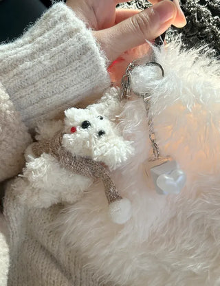 Scarf puppy doll keyring key holder bag charm key ring