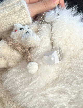 Scarf puppy doll keyring key holder bag charm key ring