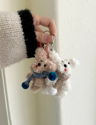 Scarf puppy doll keyring key holder bag charm key ring