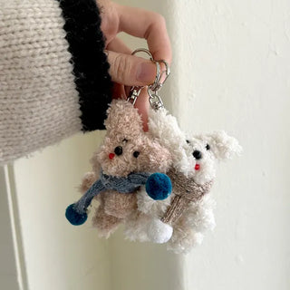 Scarf puppy doll keyring key holder bag charm key ring