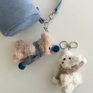 Scarf puppy doll keyring key holder bag charm key ring