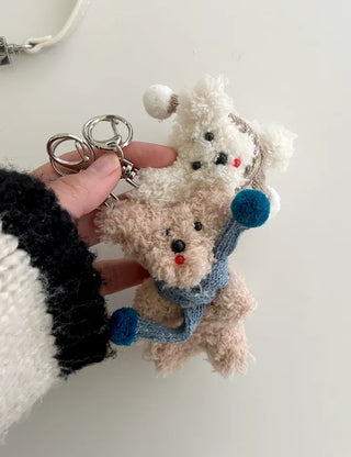 Scarf puppy doll keyring key holder bag charm key ring
