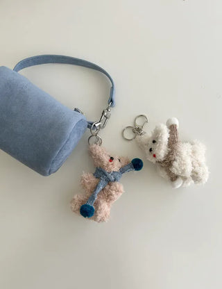Scarf puppy doll keyring key holder bag charm key ring