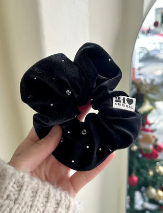 Size 2 Cubic Velvet Scrunchie Hair Tie Big Hair Tie Scrunchie