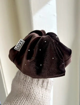 Size 2 Cubic Velvet Scrunchie Hair Tie Big Hair Tie Scrunchie