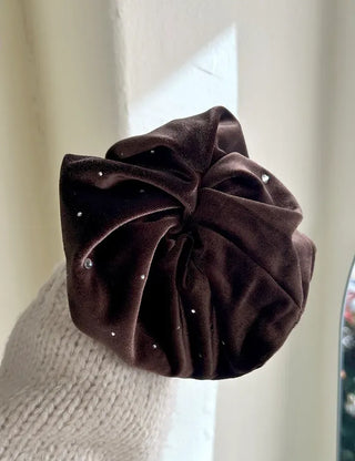 Size 2 Cubic Velvet Scrunchie Hair Tie Big Hair Tie Scrunchie