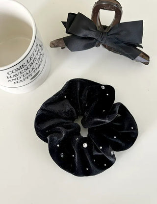 Size 2 Cubic Velvet Scrunchie Hair Tie Big Hair Tie Scrunchie