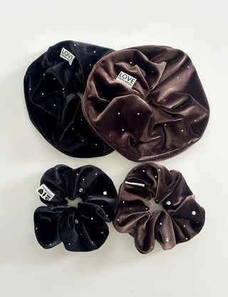 Size 2 Cubic Velvet Scrunchie Hair Tie Big Hair Tie Scrunchie