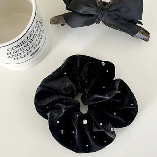 Size 2 Cubic Velvet Scrunchie Hair Tie Big Hair Tie Scrunchie