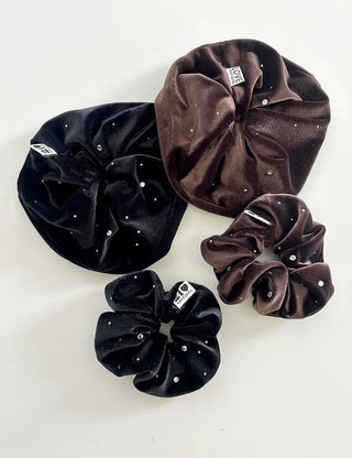 Size 2 Cubic Velvet Scrunchie Hair Tie Big Hair Tie Scrunchie