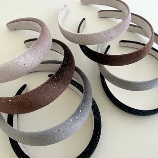 Glitter piece ribbon hair tie headband velvet scrunchie