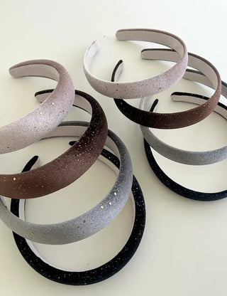 Glitter piece ribbon hair tie headband velvet scrunchie