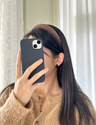 Glitter piece ribbon hair tie headband velvet scrunchie