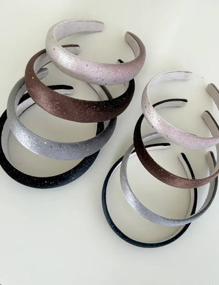 Glitter piece ribbon hair tie headband velvet scrunchie