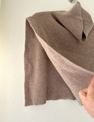Cashmere Wool Turtleneck Vest Knit Shawl Vest