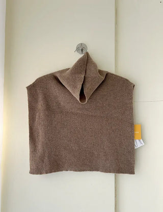 Cashmere Wool Turtleneck Vest Knit Shawl Vest