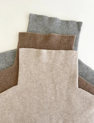 Cashmere Wool Turtleneck Vest Knit Shawl Vest