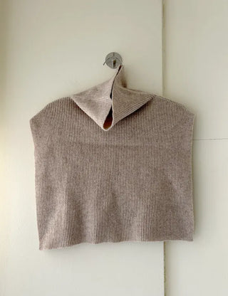 Cashmere Wool Turtleneck Vest Knit Shawl Vest