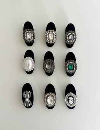Piece Jewel Hairpins, Velvet Side Hair, Mini Petite Pearl