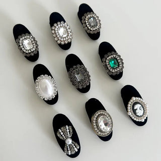 Piece Jewel Hairpins, Velvet Side Hair, Mini Petite Pearl
