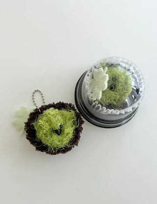 Handmade Dujjonku Keyring Knitted Doll Four-Leaf Clover Keyholder