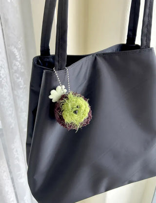 Handmade Dujjonku Keyring Knitted Doll Four-Leaf Clover Keyholder