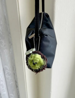 Handmade Dujjonku Keyring Knitted Doll Four-Leaf Clover Keyholder