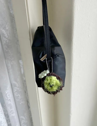 Handmade Dujjonku Keyring Knitted Doll Four-Leaf Clover Keyholder