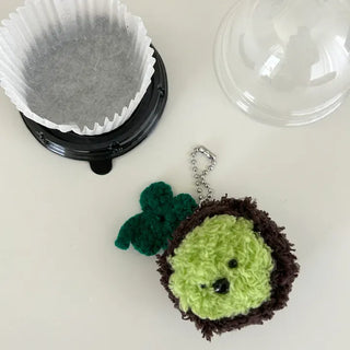 Handmade Dujjonku Keyring Knitted Doll Four-Leaf Clover Keyholder