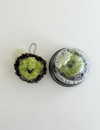 Handmade Dujjonku Keyring Knitted Doll Four-Leaf Clover Keyholder