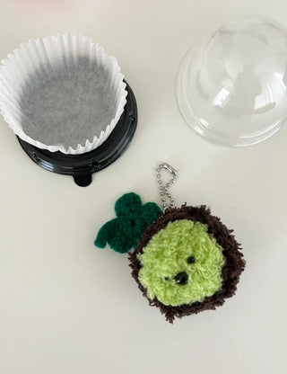 Handmade Dujjonku Keyring Knitted Doll Four-Leaf Clover Keyholder
