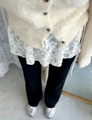 Heart Lace Layered Mini Ribbon Wrap Skirt