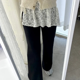 Heart Lace Layered Mini Ribbon Wrap Skirt