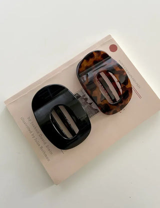 Round hair clip, acrylic hair clip, updo leopard print hair clip