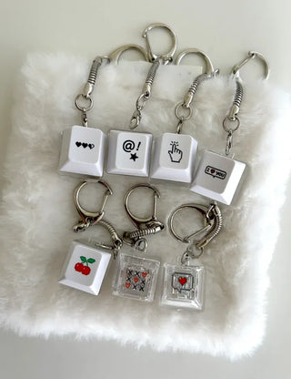 LED Single Keycap Keyring Printed Transparent Keyboard Keyholder