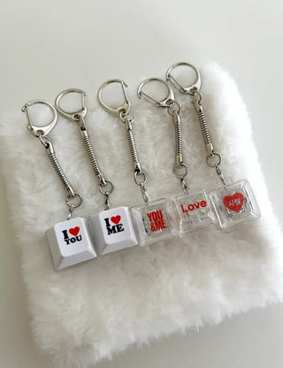 LED Single Keycap Keyring Printed Transparent Keyboard Keyholder
