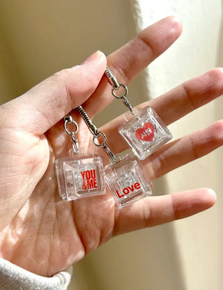 LED Single Keycap Keyring Printed Transparent Keyboard Keyholder