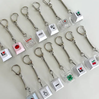 LED Single Keycap Keyring Printed Transparent Keyboard Keyholder