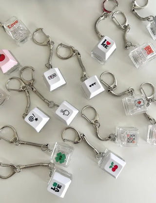 LED Single Keycap Keyring Printed Transparent Keyboard Keyholder