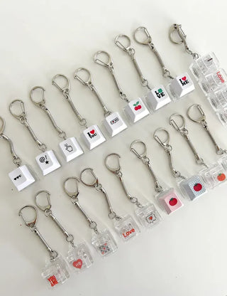 LED Single Keycap Keyring Printed Transparent Keyboard Keyholder